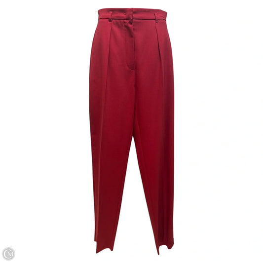 Briose Wool Trouser Pants Designer By Max Mara In Red, Size: 6