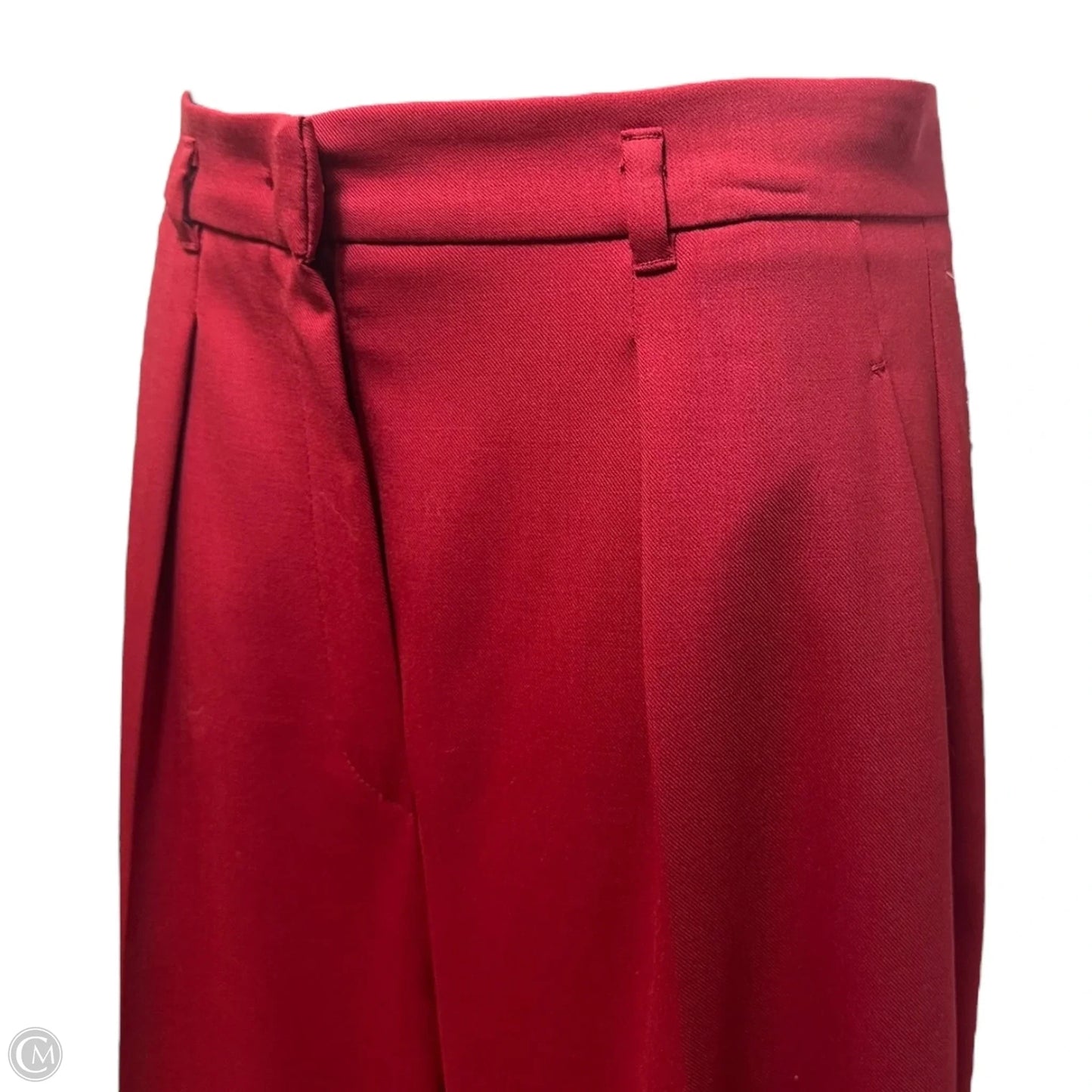 Briose Wool Trouser Pants Designer By Max Mara In Red, Size: 6