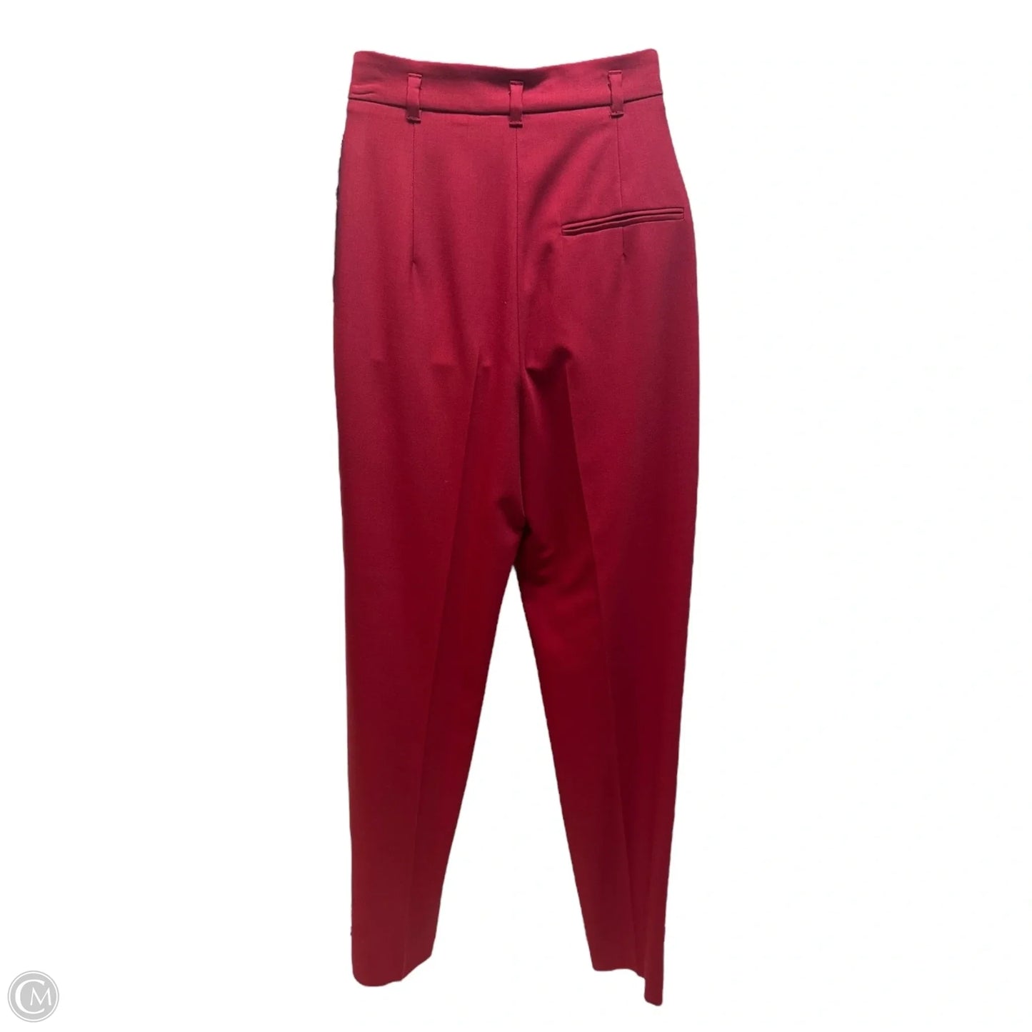 Briose Wool Trouser Pants Designer By Max Mara In Red, Size: 6