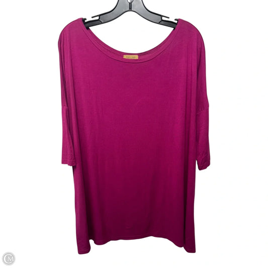 Top Short Sleeve Basic By Piko In Pink, Size: 2x