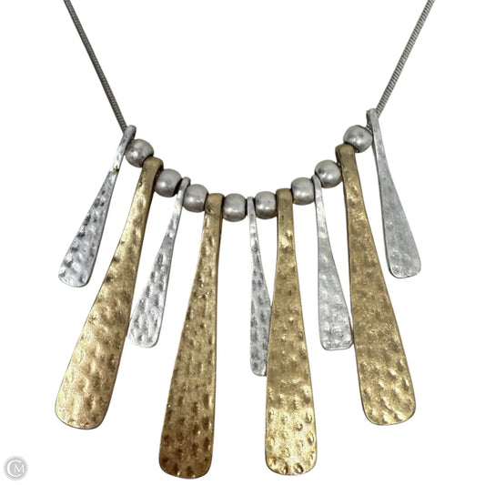 Mixed Metal Hammered Bib Necklace By New York And Co
