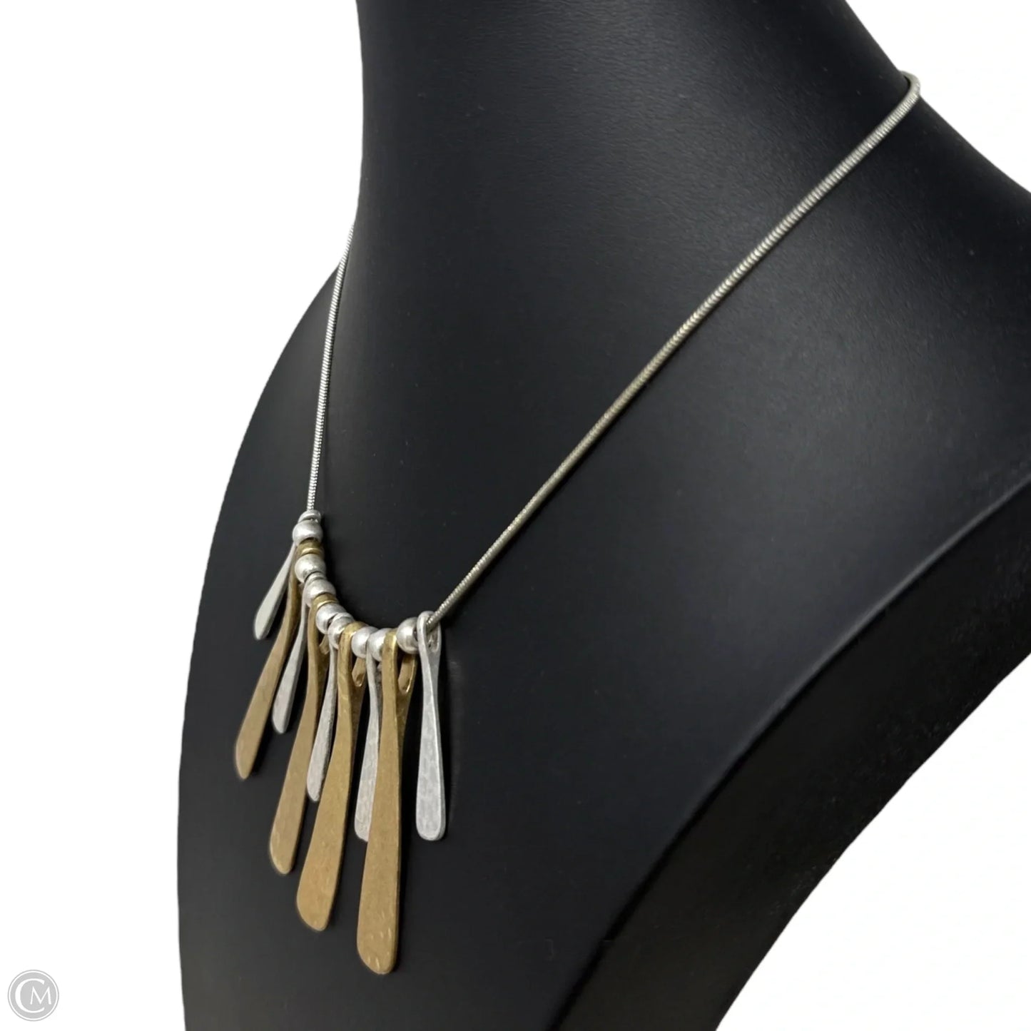 Mixed Metal Hammered Bib Necklace By New York And Co