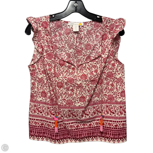 Top Sleeveless By C And C In Floral Print, Size: Xs