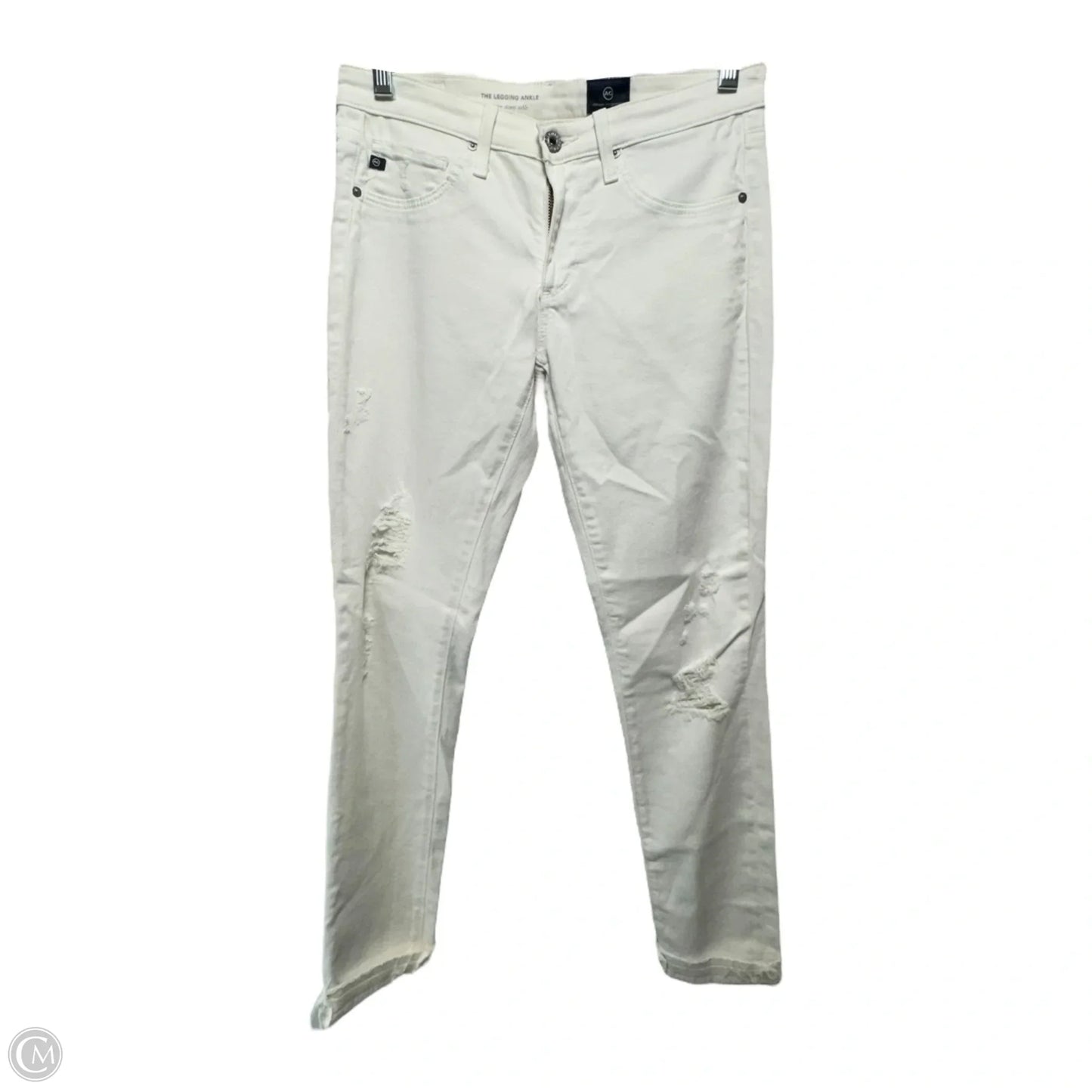 The Legging Super Skinny Ankle Jeans By Adriano Goldschmied In White, Size: 2/26 R