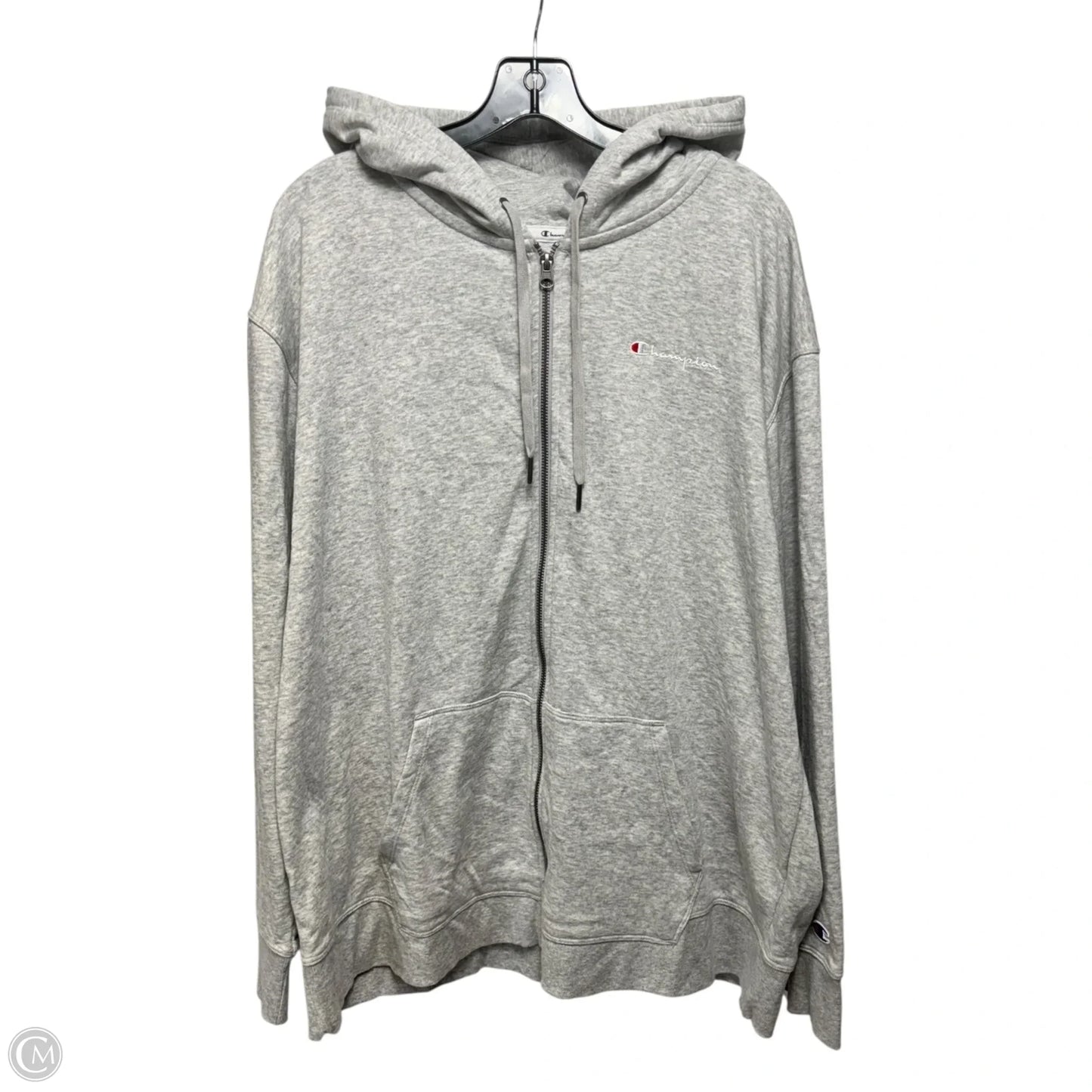 Sweatshirt Hoodie By Champion In Grey, Size: 3x