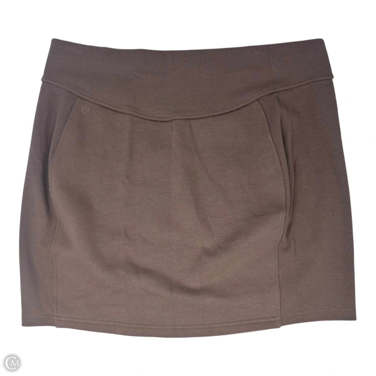 Scuba High-Rise Mini Skirt By Lululemon In Taupe, Size: Xl