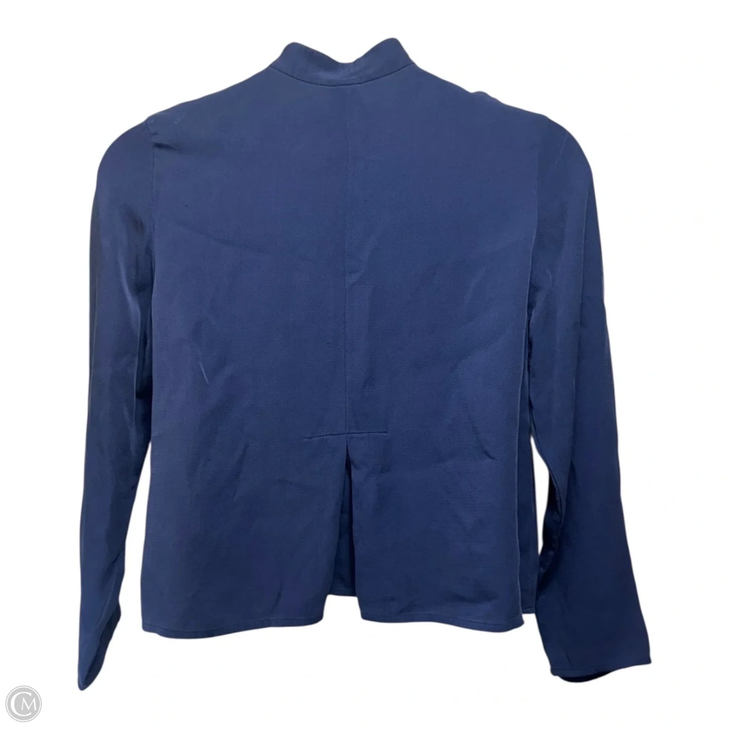 Silk Blazer By Eileen Fisher In Navy, Size: M