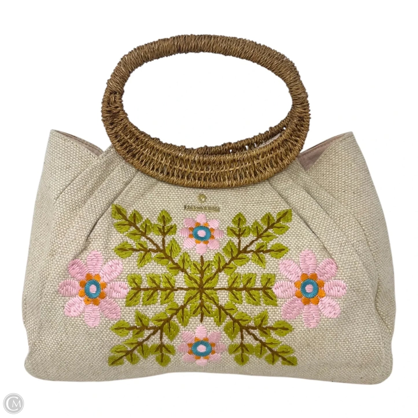 Embroidered Jute Tote By Spartina, Size: Medium