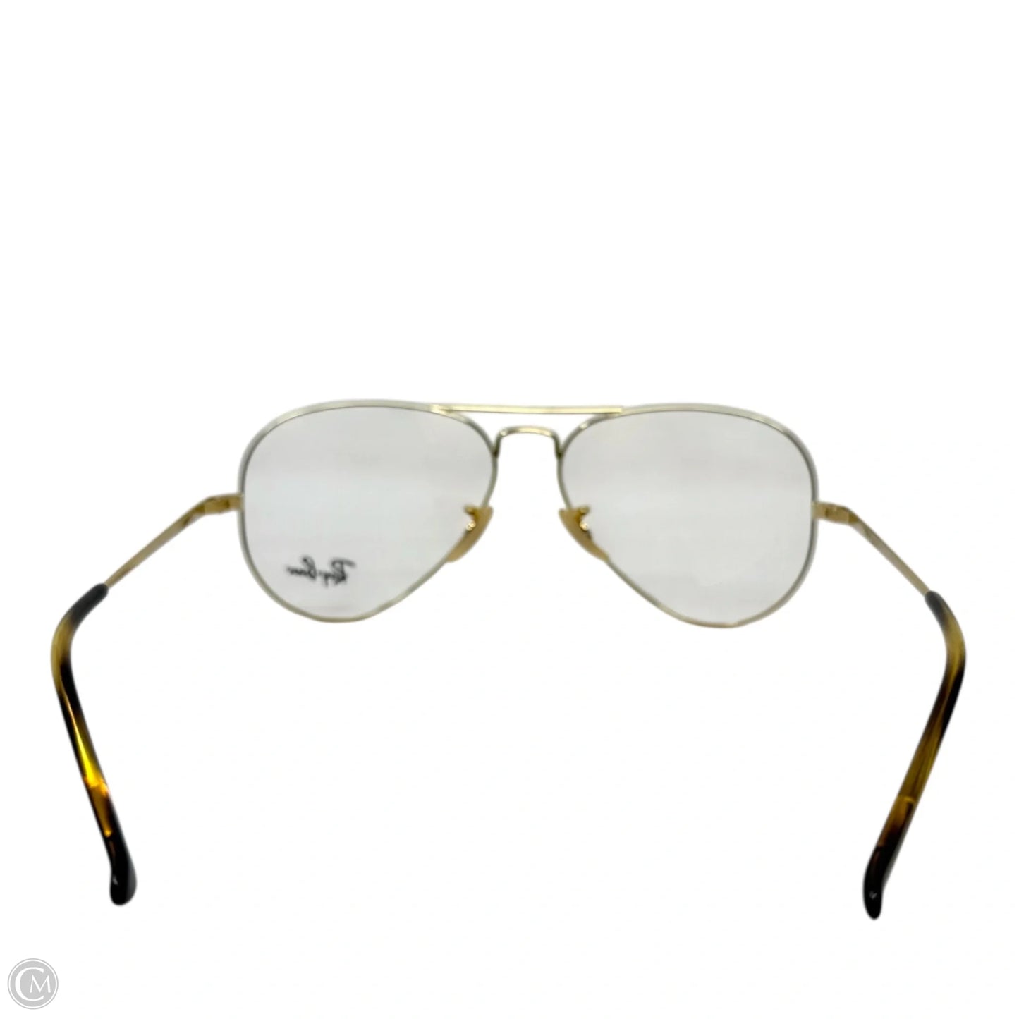 Aviator Optics Eye Glasses Designer By Ray Ban In Polished Arista Gold