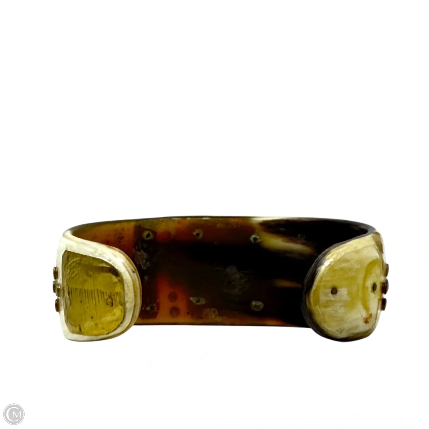 Earth Tones Cuff Bracelet With Gold Accents
