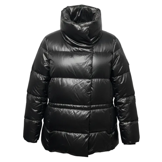 Down Puffer Jacket By Lands End In Black, Size: S