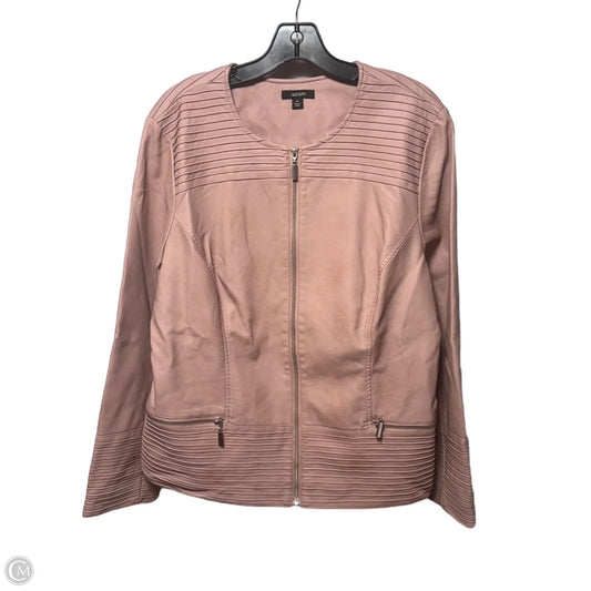Rouge Romance Jacket Moto By Alfani In Pottery Clay, Size: Xl