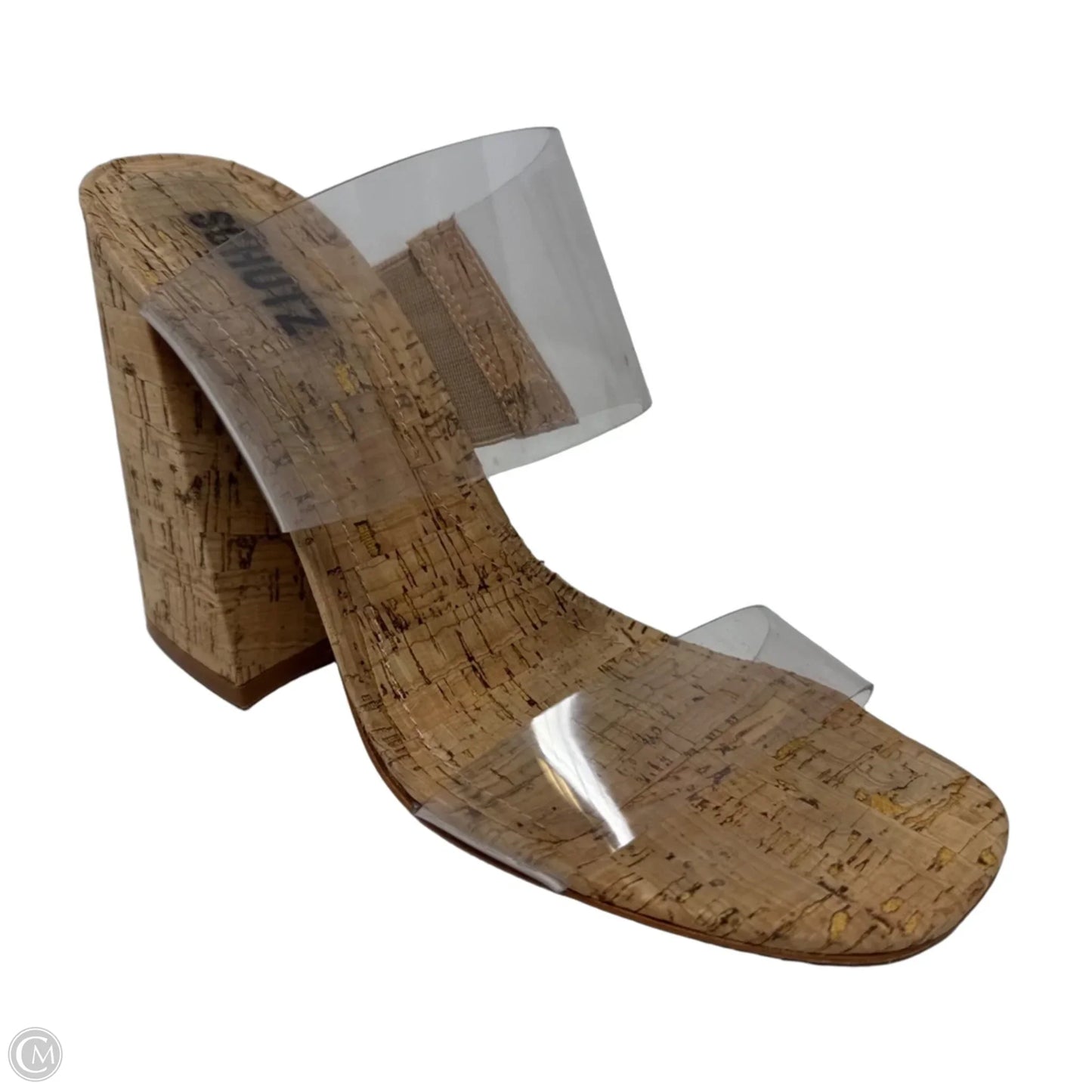 Victorie High Block Sandals By Schutz In Clear, Size: 8