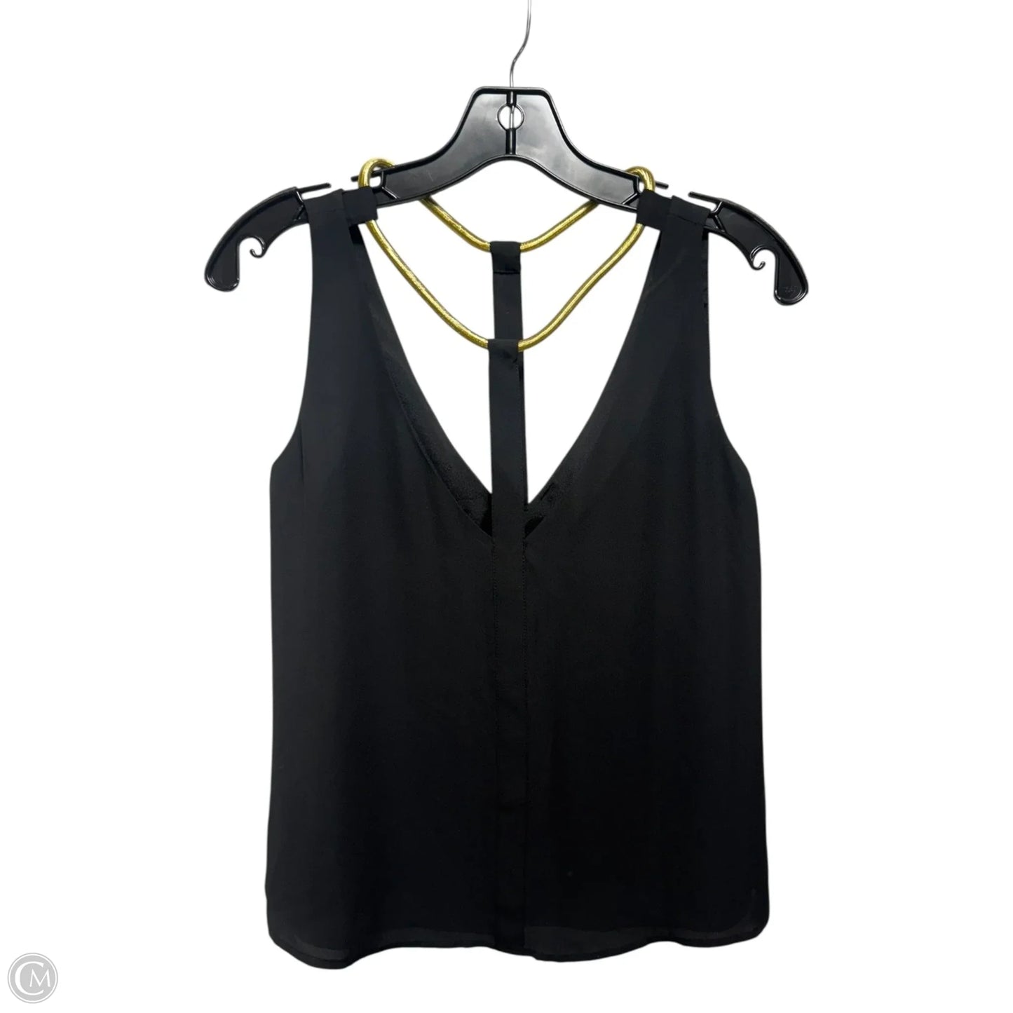 Top Sleeveless By Bcbg In Black & Gold, Size: Xxs