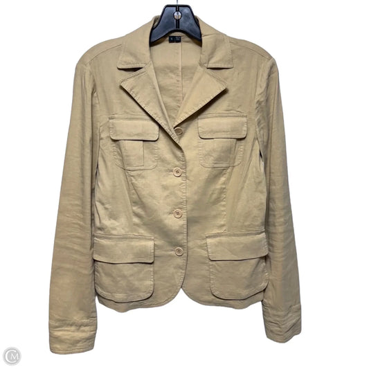 Linen Blend Blazer By Theory In Tan, Size: 6