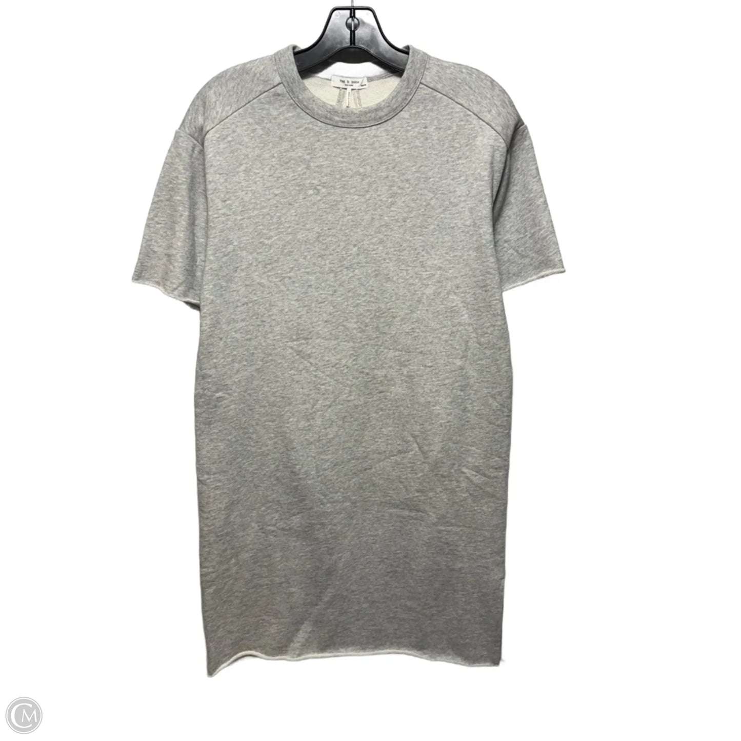 Icon French Cotton-terry Mini Dress By Rag And Bone In Light Gray, Size: Xs