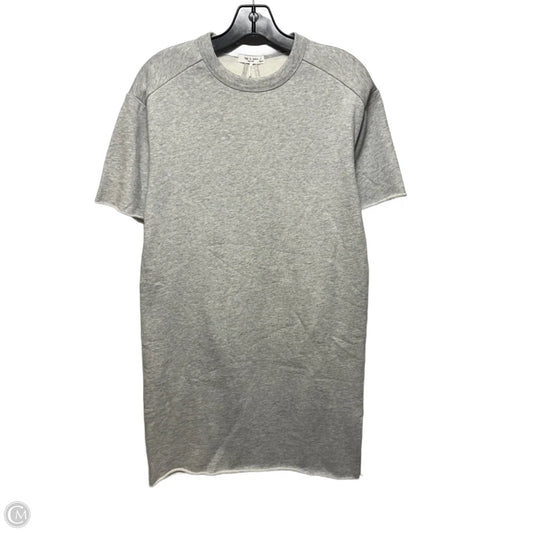 Icon French Cotton-terry Mini Dress By Rag And Bone In Light Gray, Size: Xs