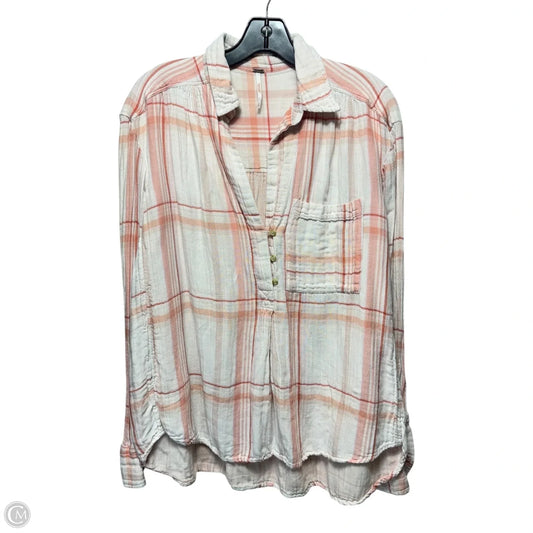 Top Long Sleeve By We The Free In Plaid Pattern, Size: S