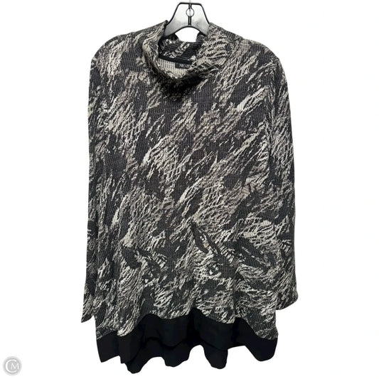 Top Long Sleeve By Nic + Zoe In Grey, Size: 2x