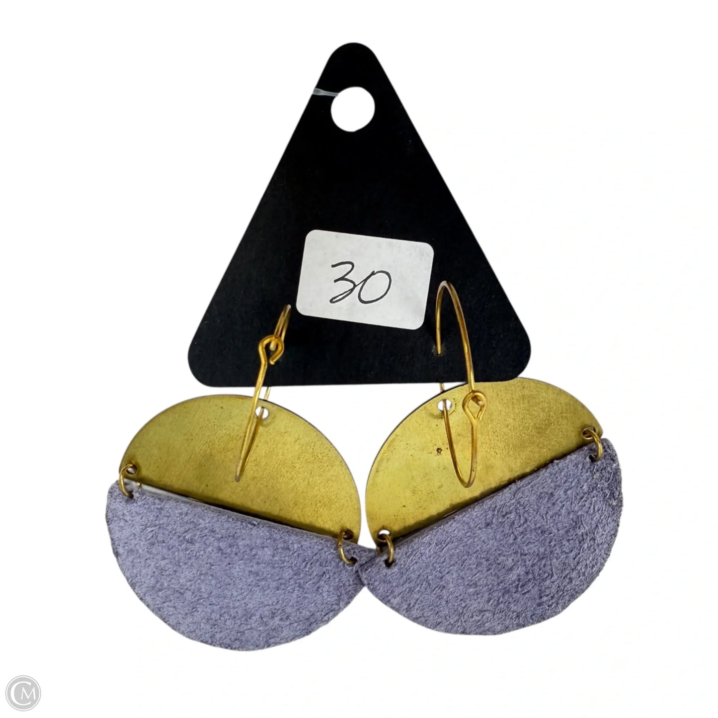 Leather & Metal Dangle/drop Earrings By North Briar