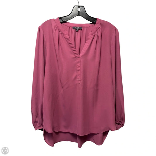 Top Long Sleeve By Not Your Daughters Jeans In Mauve, Size: M
