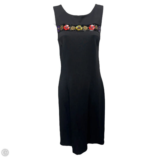Sequin Embellished Dress Designer By Escada In Black, Size: 6