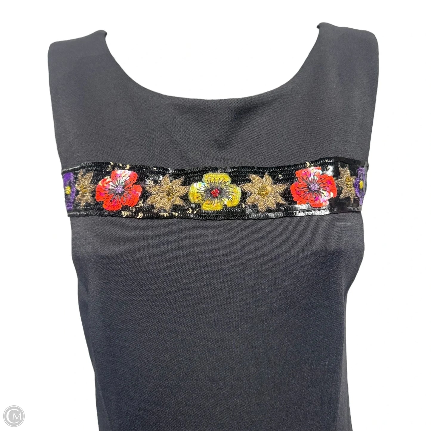 Sequin Embellished Dress Designer By Escada In Black, Size: 6