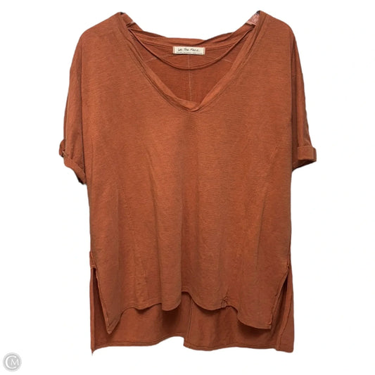 Nina Oversized V Neck Tee By We The Free In Orange, Size: XS