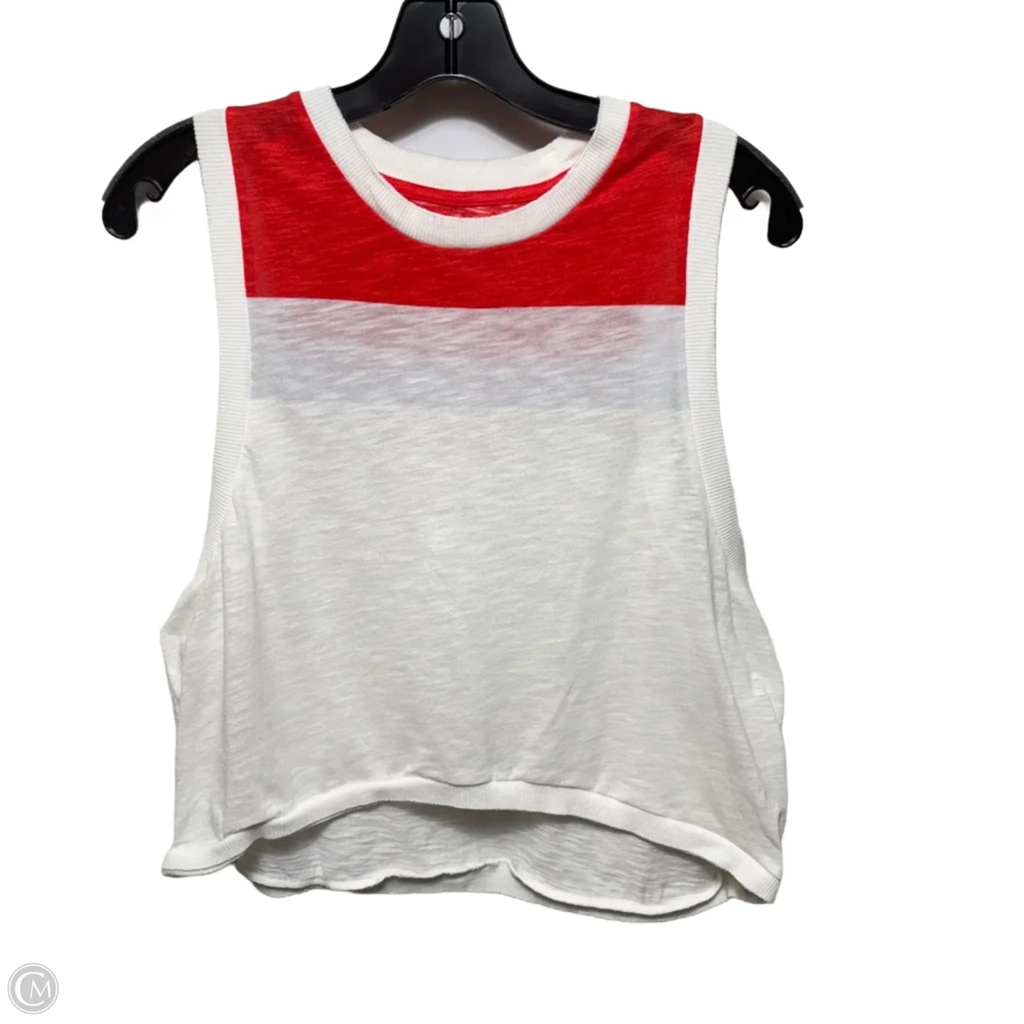 Top Sleeveless By Free People In Red & White, Size: Xs
