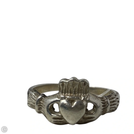 Sterling Silver Irish Claddagh Ring, Size: 6