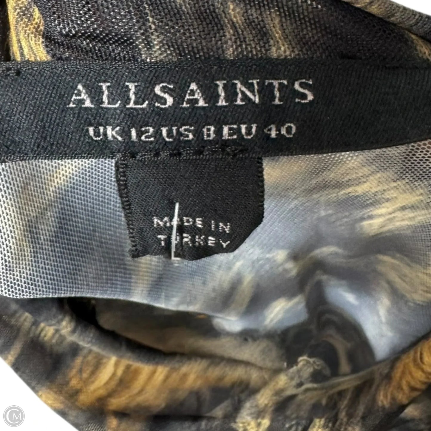 Hanna Leopard Mesh Dress Designer By All Saints In Animal Print, Size: 8