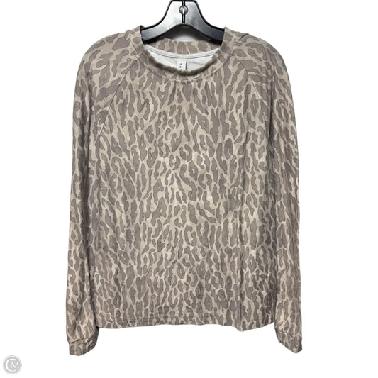Athletic Top Long Sleeve Crewneck By Varley In Animal Print, Size: S