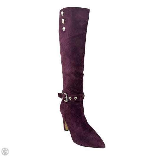 Suede Military High Heel Boots By White House Black Market In Maroon, Size: 8