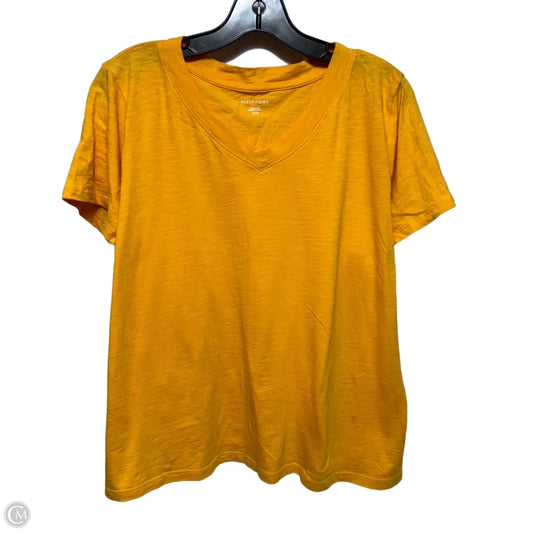 Top Short Sleeve Basic By Eileen Fisher In Yellow, Size: Xl