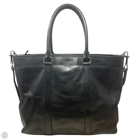 Perry Leather Business Tote Designer By Coach, Size: Large
