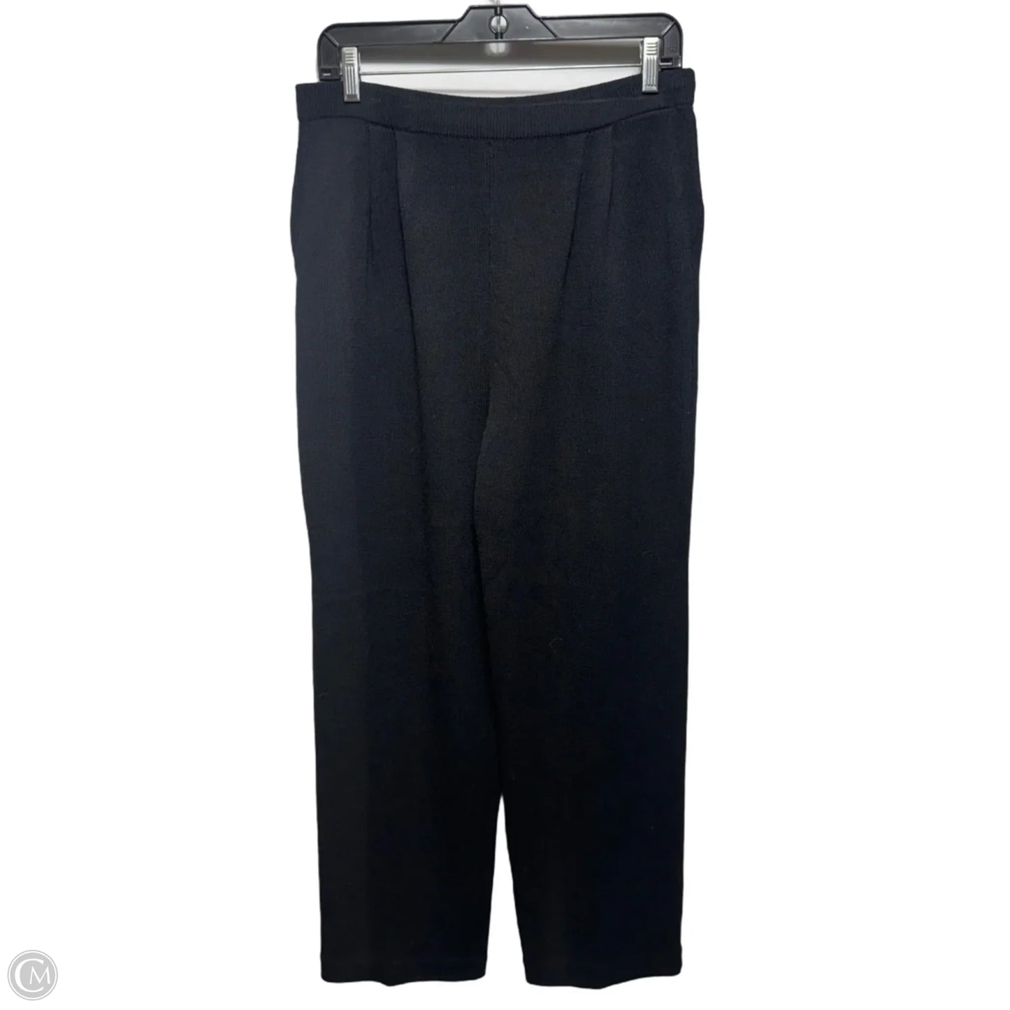 Knit Designer Pants By St John Basics In Black, Size: 10