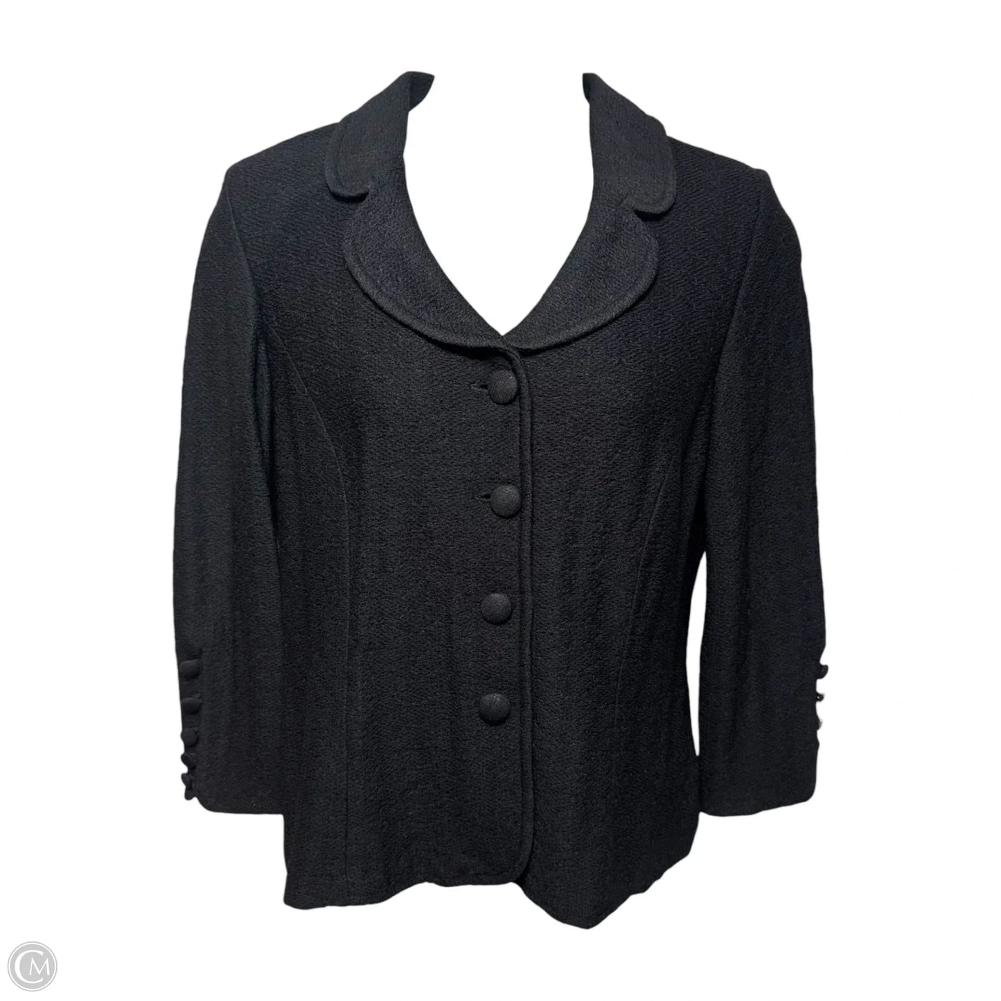 Blazer Luxury Designer By St John Collection In Black, Size: 12