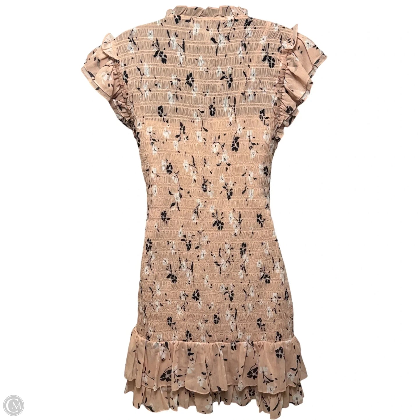 Cici Floral Smocked Ruffle Dress By Veronica Beard In Blush Multi, Size: 6