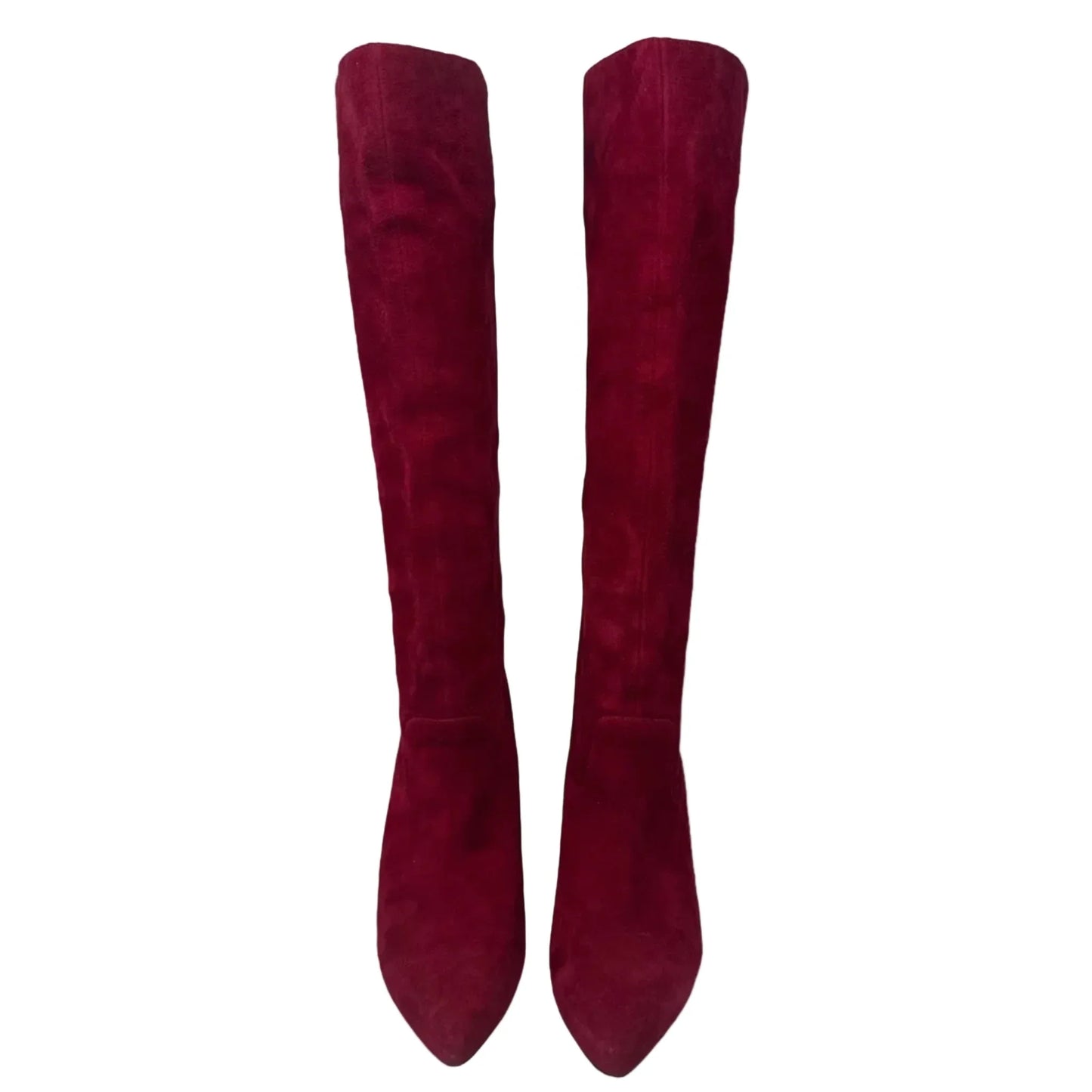 Suede Boots Knee Heels By Via Spiga In Red, Size: 8