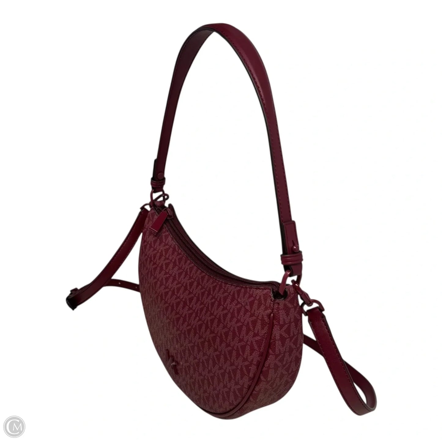 Convertible Half Moon Handbag Leather By Michael By Michael Kors, Size: Small