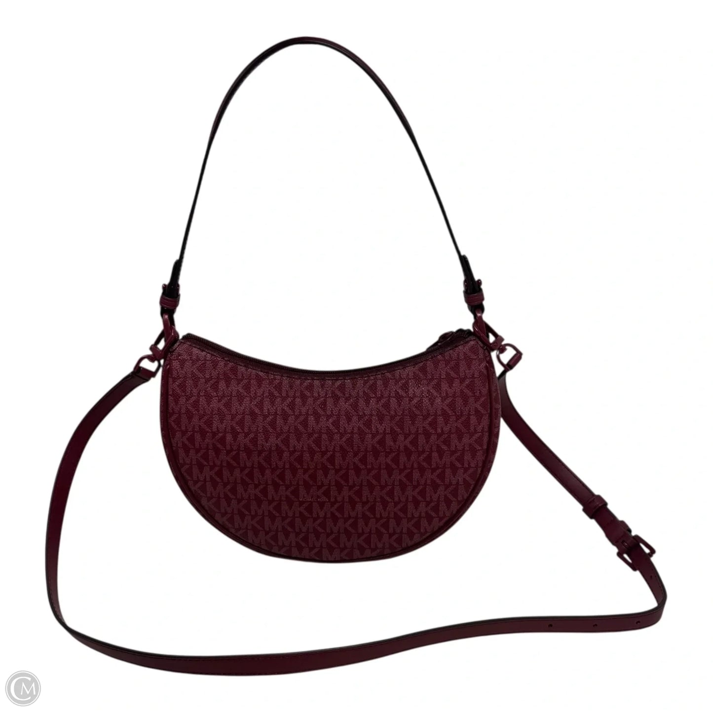 Convertible Half Moon Handbag Leather By Michael By Michael Kors, Size: Small