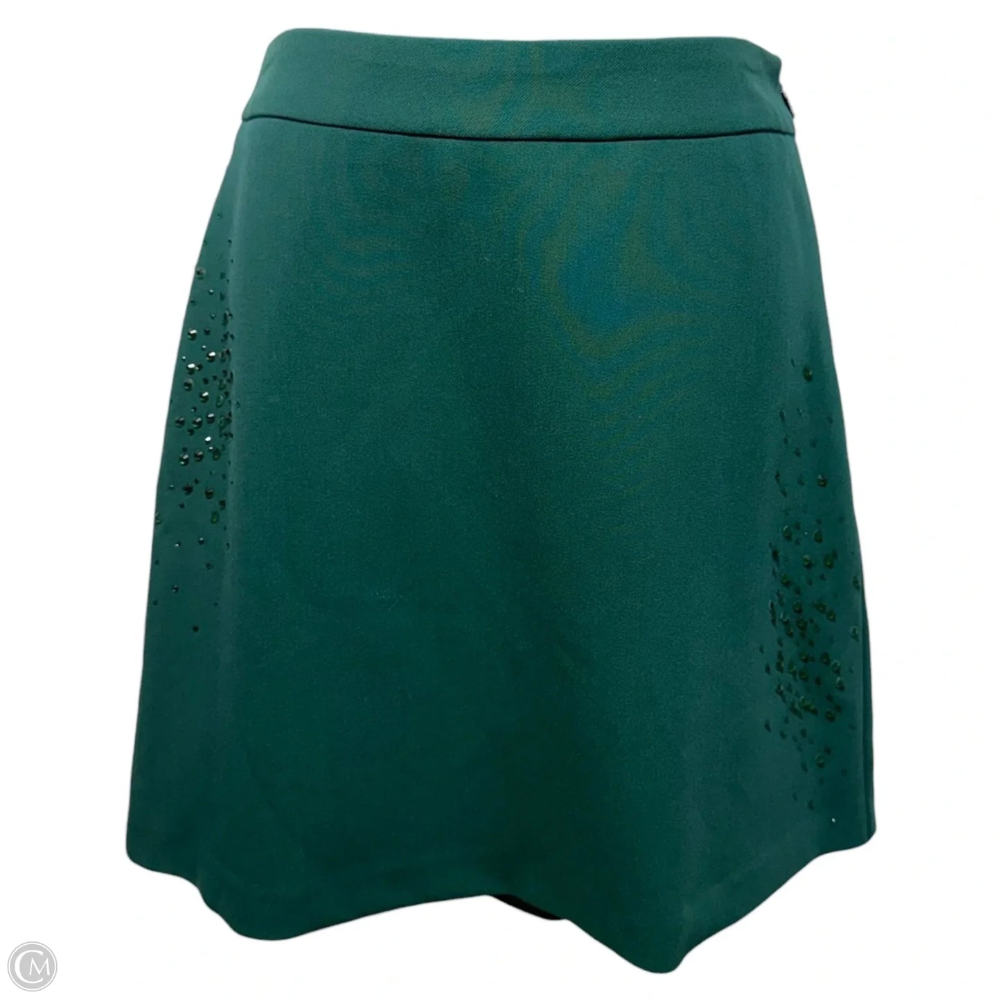 Embellished Blazer & Skirt Set Designer By Karl Lagerfeld In Green, Size: 6