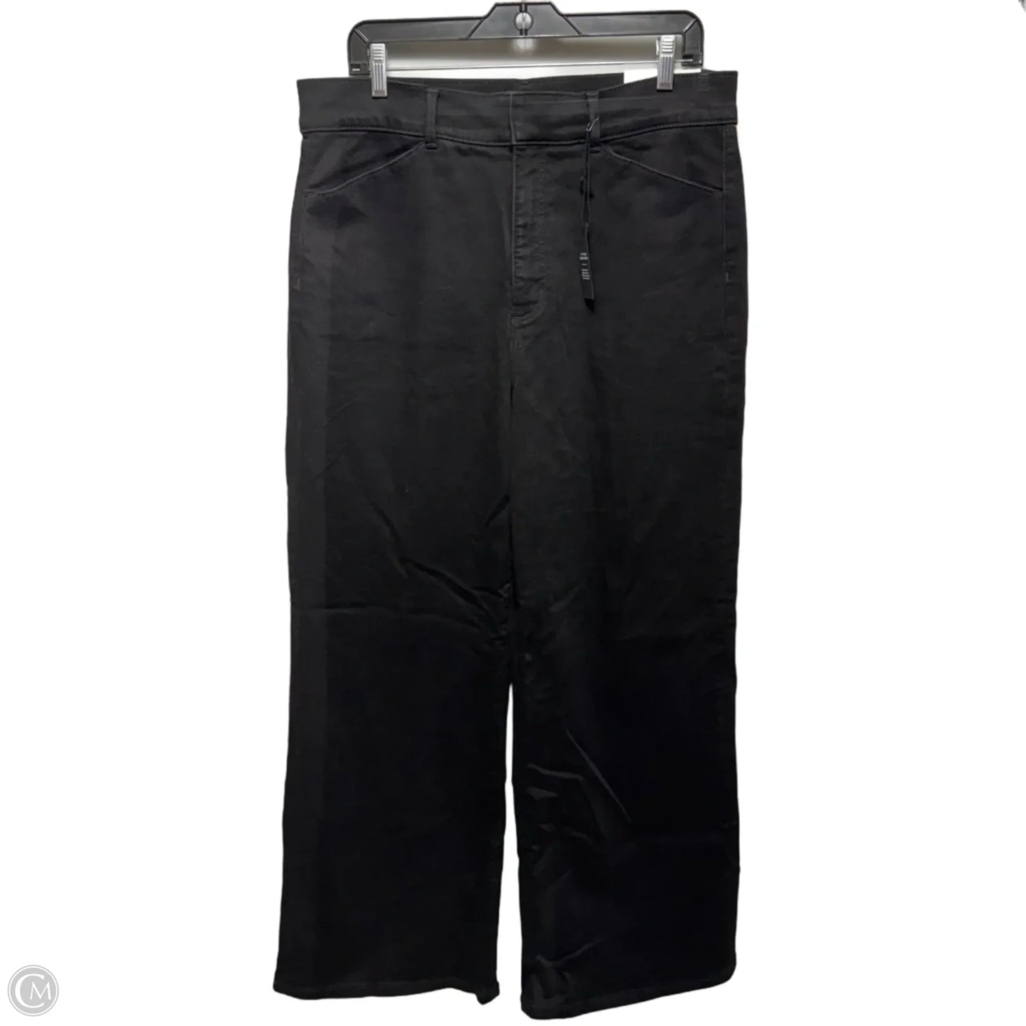 High Rise Trouser Jeans Wide Leg By Ann Taylor In Black, Size: 14