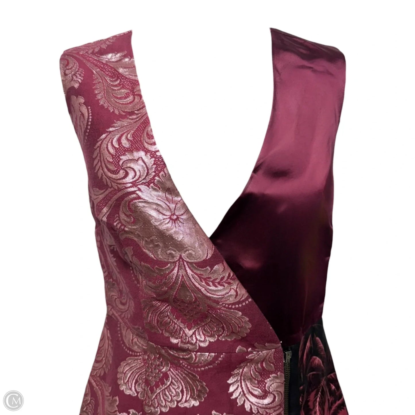 Zip Wrap Cocktail Dress By Christian Pellizari In Red, Size: M (estimated)