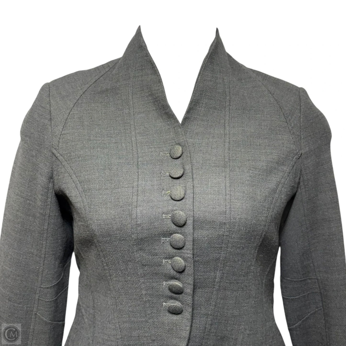 Structured Wool Blend Dress & Blazer Set 2pc By Yigal Azrouel In Grey, Size: 10