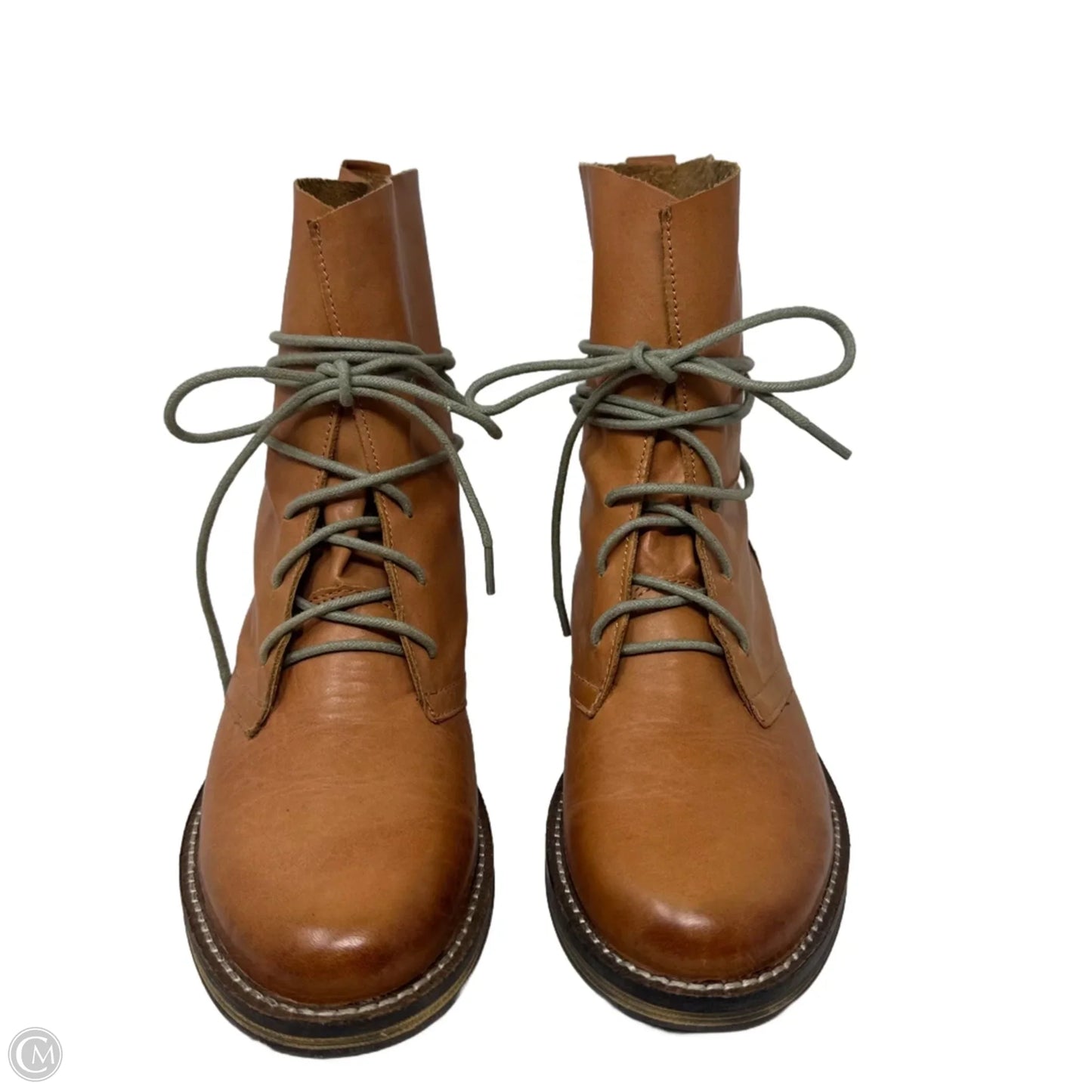 Fabio Wrap Lace Boots Ankle Flats By Chelsea Crew In Tan, Size: 6