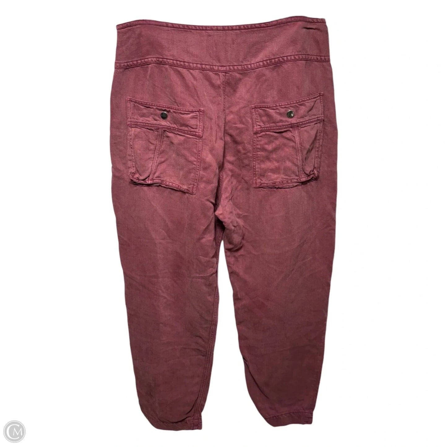 Lago Linen Blend Pants Designer By Isabel Marant In Raspberry, Size: 12 (44 FR)