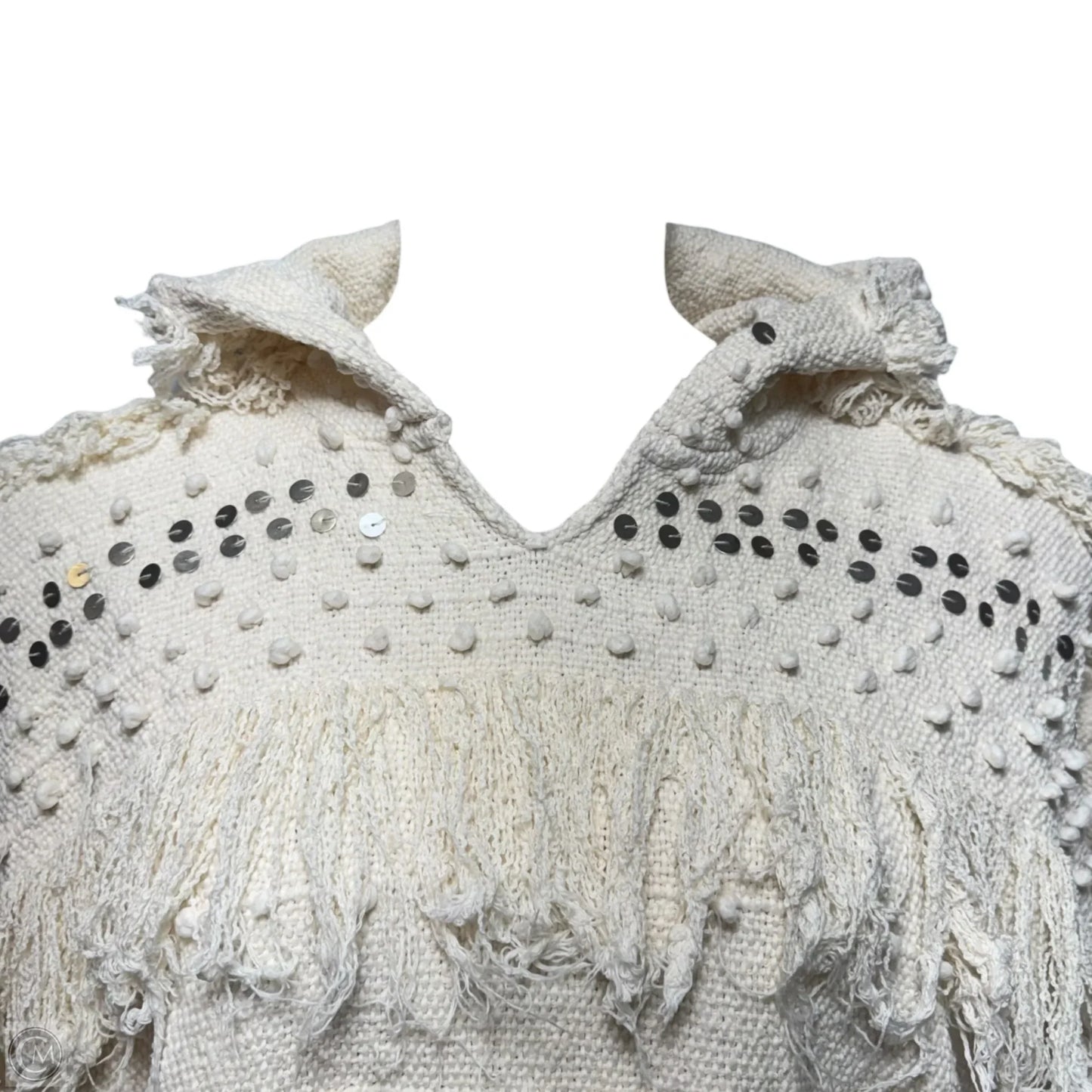 Bennie Fringe Hooded Top Long Sleeve By Ulla Johnson In Cream, Size: Osfm