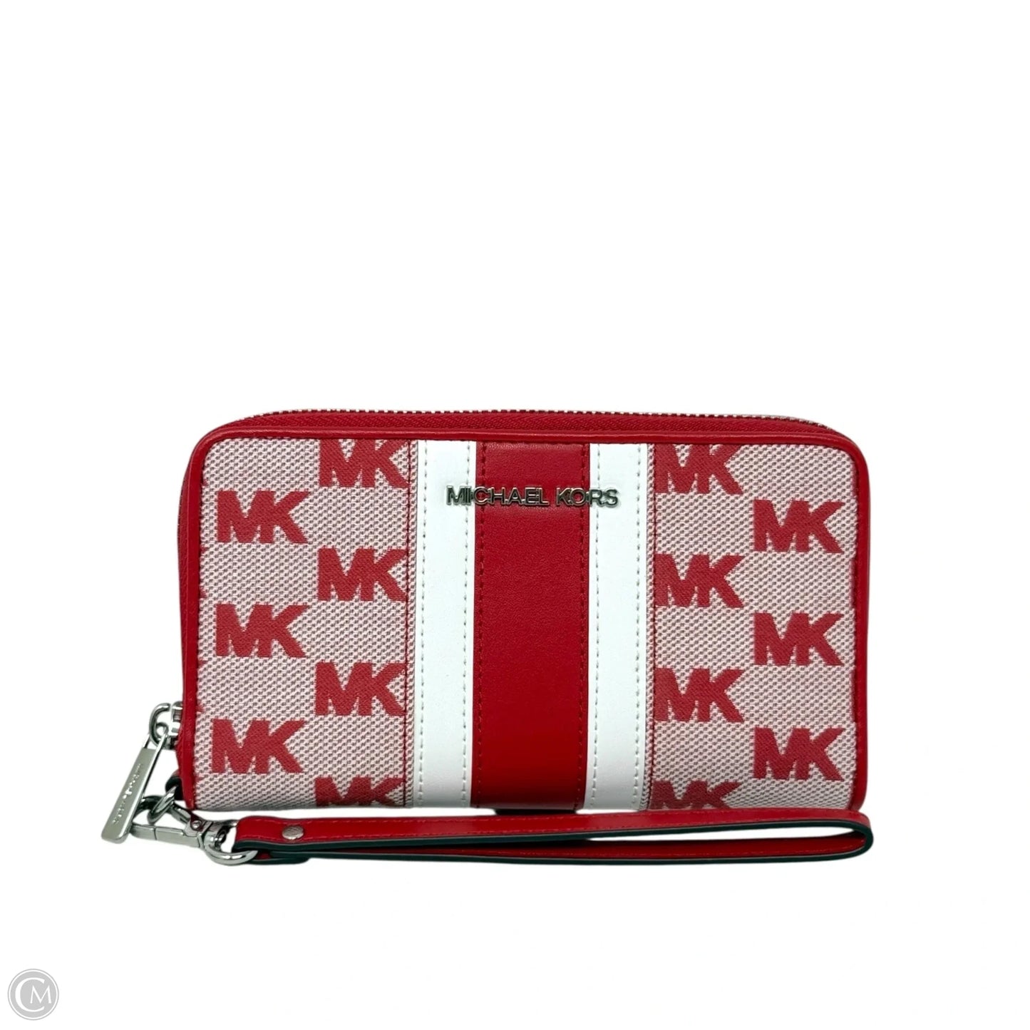 Jet Set Travel Large Striped Logo Jacquard Smartphone Wristlet By Michael By Michael Kors, Size: Medium