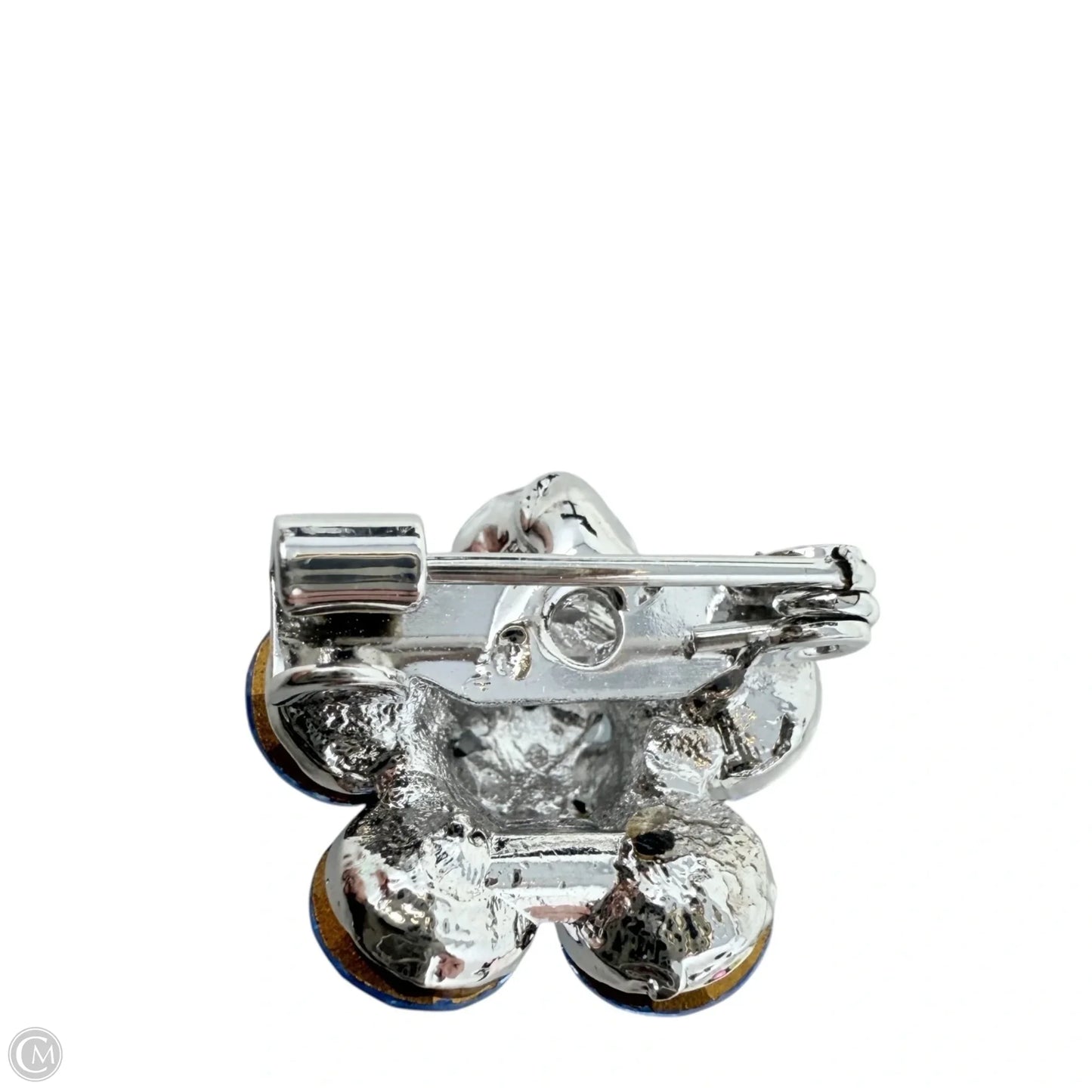 Tiny Rhinestone Flower Pin